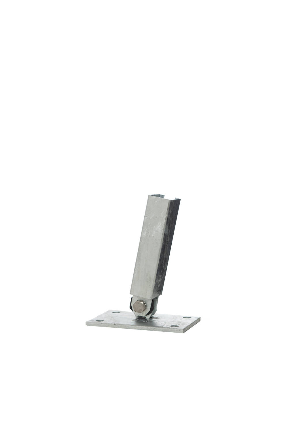 Klapp-Fußplatte für Gefälle/Steigung 150mm x 100mm feuerverzinkt