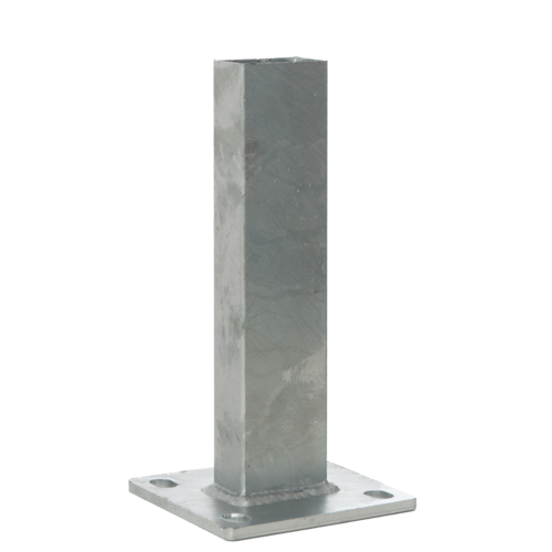 Fußplatte 120mm x 120mm für R-fit Zaunpfosten feuerverzinkt