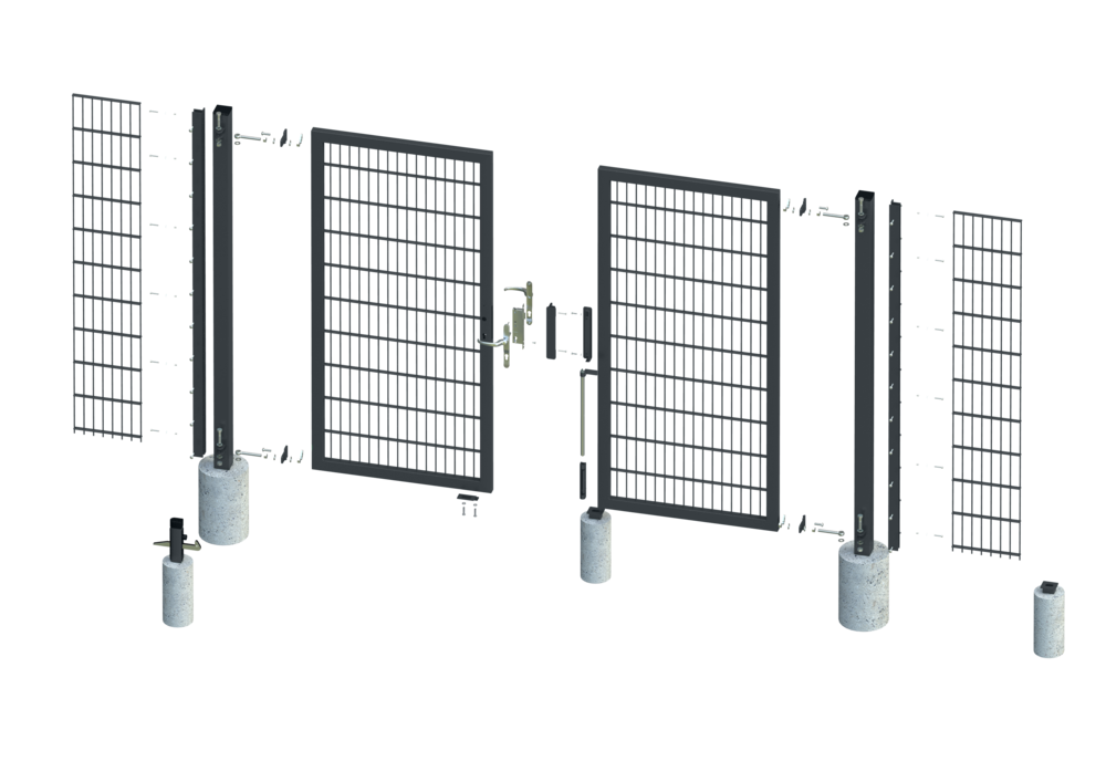 Gartentor Hesto VARIO 3,00 m anthrazit
