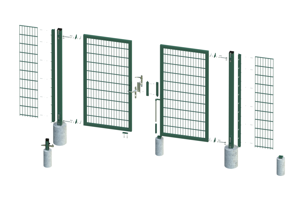 Gartentor Hesto VARIO 3,00 m moosgrün